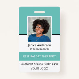 Berufliches Foto Aquamarin Mitarbeiter-ID-Abzeiche Ausweis
