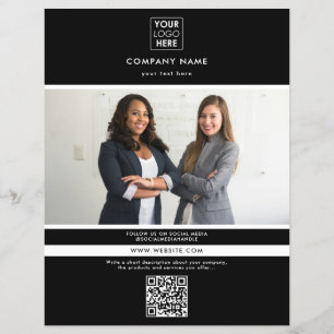 Berufliches Foto für Werbeaktionen für Schwarzunte Flyer