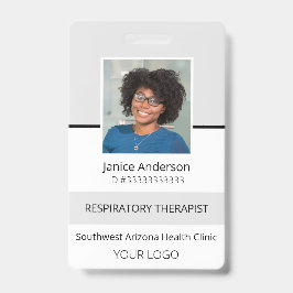 Berufliches Foto Gray Employee ID Abzeichen Ausweis