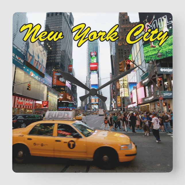 Berufliches Foto in New York Quadratische Wanduhr (Vorderseite)