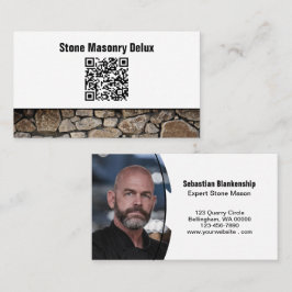 Berufliches Foto QR-Code Stone Wall Visitenkarte