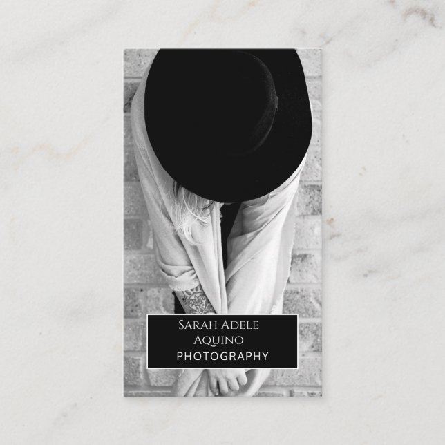 Berufliches Fotograf-Foto Visitenkarte (Vorderseite)
