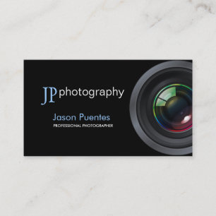 Berufliches Fotograf-Kameraobjektiv Visitenkarte