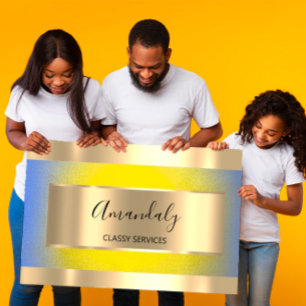 Berufliches Gerahmtes Gold Visitenkarte