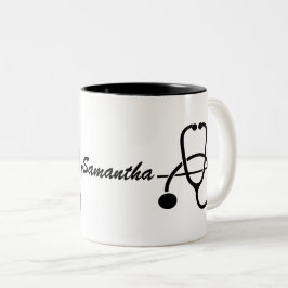 Berufliches Geschenk für das Gesundheitswesen Zweifarbige Tasse