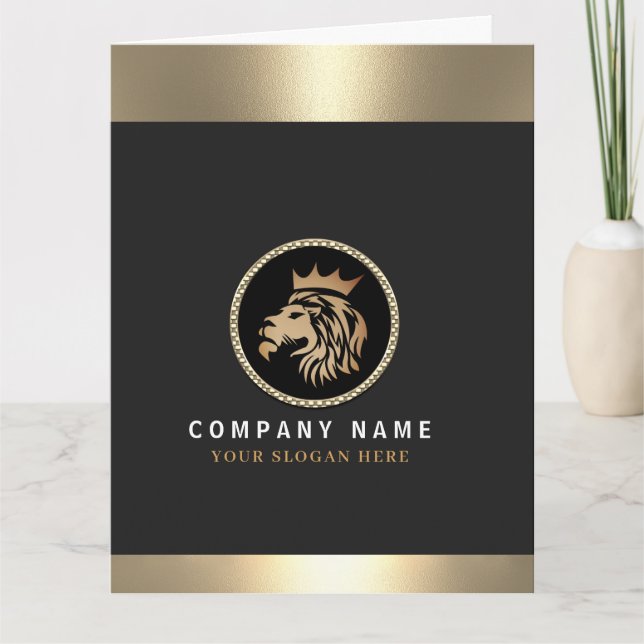 Berufliches Gold Lion Logo Karte (Vorderseite)
