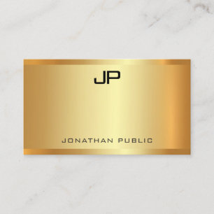 Berufliches Gold-Look Modernes elegantes Template Visitenkarte