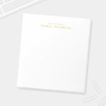Berufliches Gold Notizblock<br><div class="desc">Der berufliche Notepad bietet individuelle Name und Text im klassischen Serifenstil auf weißem Hintergrund. Bitte beachten Sie: Die Details der Folie werden im Kunstwerk simuliert. Bei der Herstellung dieses Produktes wird keine Folie verwendet.</div>