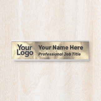 Berufliches Gold Office Decor-DIY-Logo Türschild