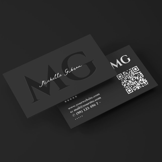 Berufliches Grau-Minimal-Marketing Visitenkarte (Von Creator hochgeladen)