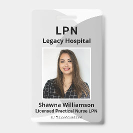 Berufliches Graues Mitarbeiter-ID-Abzeichen mit Ba Ausweis