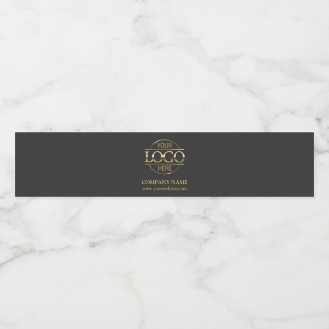 Berufliches Graukonzernlogo Wasserflaschenetikett (Einzelnes Label)