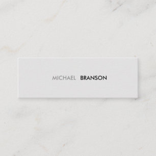 Berufliches Grauschwarz Minimalistisch Mini Visitenkarte