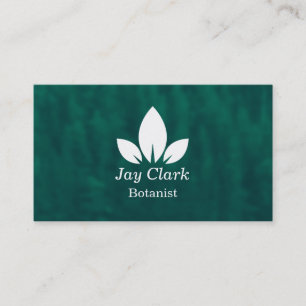 Berufliches Grün und Weiß des modernen Botanikers Visitenkarte