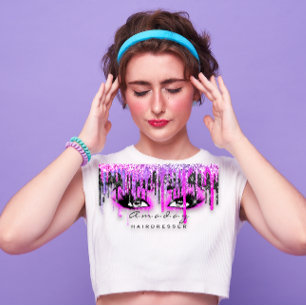 Berufliches Haar Makeup Schönheitssalon Hot Pink Visitenkarte