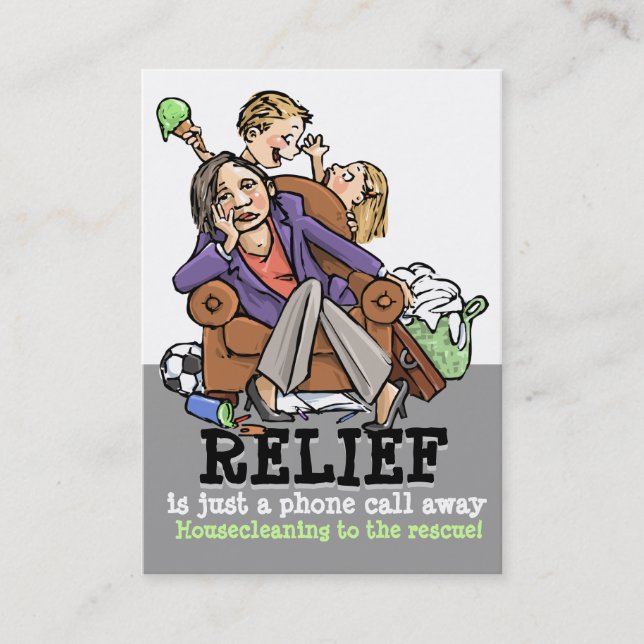 Berufliches Haus putzendes Service-Geschäft promo2 Visitenkarte (Vorderseite)