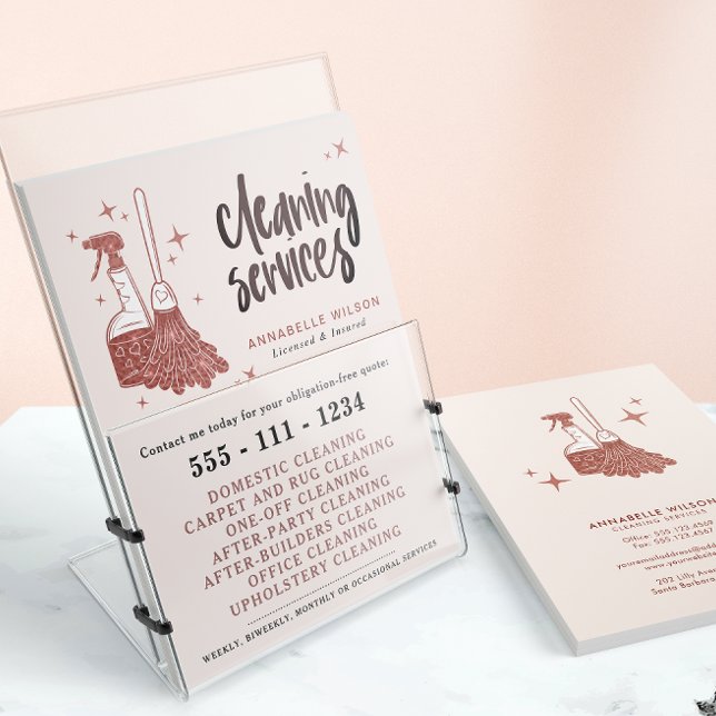 Berufliches Haushaltshilfe- und Reinigungsgeschäft Flyer (Von Creator hochgeladen)