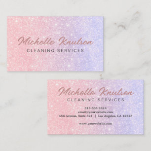 Berufliches Hausreinigungsservice Hot Pink Visitenkarte