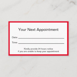 Berufliches, helles Rot und Weiße Ärzteamt Terminkarte