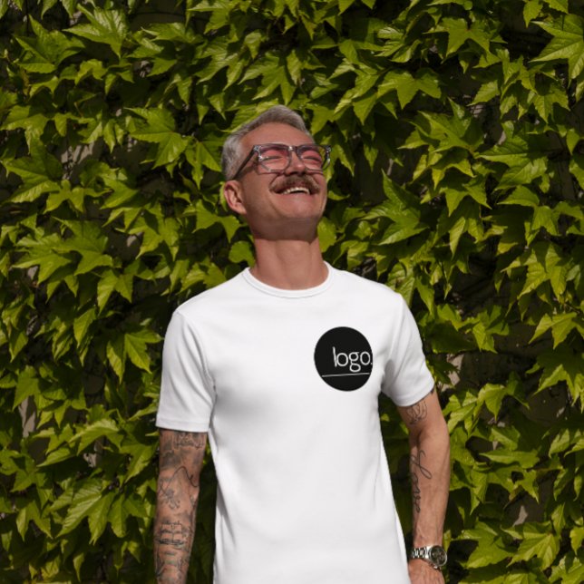 BERUFLICHES HINZUFÜGEN EIGENER LOGO WHITE BUSINESS T-Shirt (Von Creator hochgeladen)