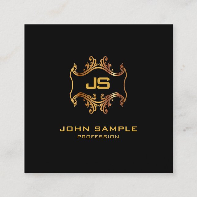 Berufliches hoch entwickeltes Silk Luxusquadrat Quadratische Visitenkarte (Vorderseite)