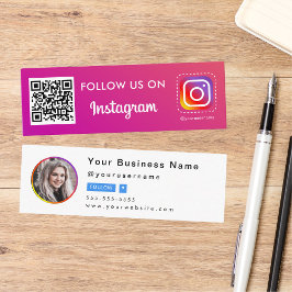 Berufliches Instagramm-Foto folgen Qr-Code Mini Visitenkarte