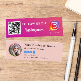 Berufliches Instagramm-Foto folgen Qr-Code Mini Visitenkarte