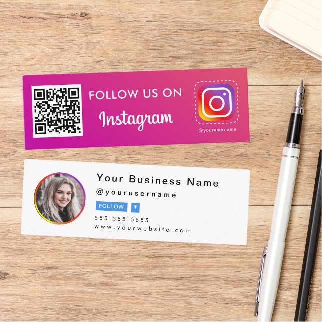 Berufliches Instagramm-Foto folgen Qr-Code Mini Visitenkarte (Von Creator hochgeladen)