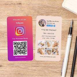 Berufliches Instagramm-Foto folgen Qr-Code Visitenkarte