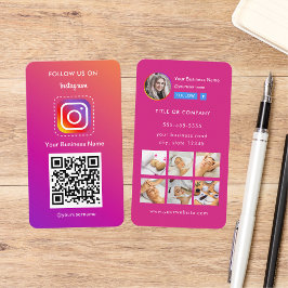 Berufliches Instagramm-Foto folgen Qr-Code Visitenkarte