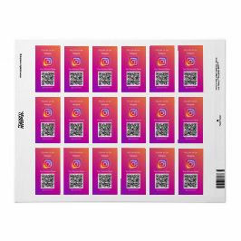 Berufliches Instagramm-Logo folgen Qr-Code Adressaufkleber