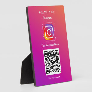 Berufliches Instagramm-Logo folgen Qr-Code Fotoplatte