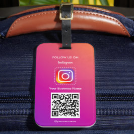 Berufliches Instagramm-Logo folgen Qr-Code Gepäckanhänger