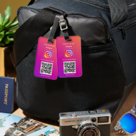 Berufliches Instagramm-Logo folgen Qr-Code Gepäckanhänger