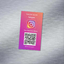 Berufliches Instagramm-Logo folgen Qr-Code Magnetische Visitenkarte