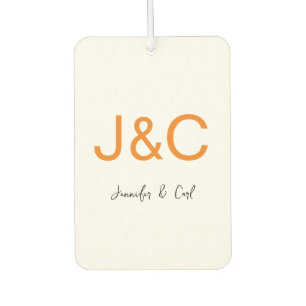 Berufliches klassisches Monogramm Minimalistisch S Autolufterfrischer