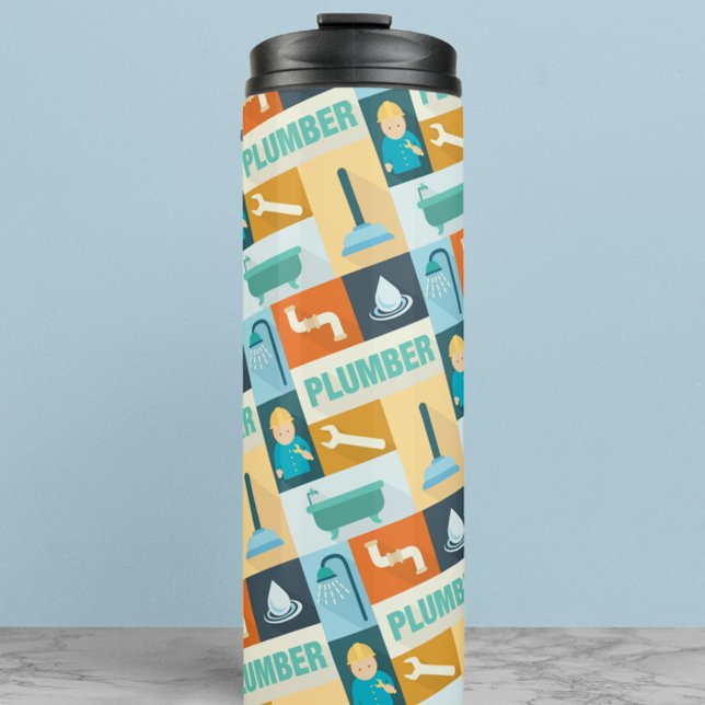 Berufliches Klempner-Iconic Thermosbecher (Von Creator hochgeladen)