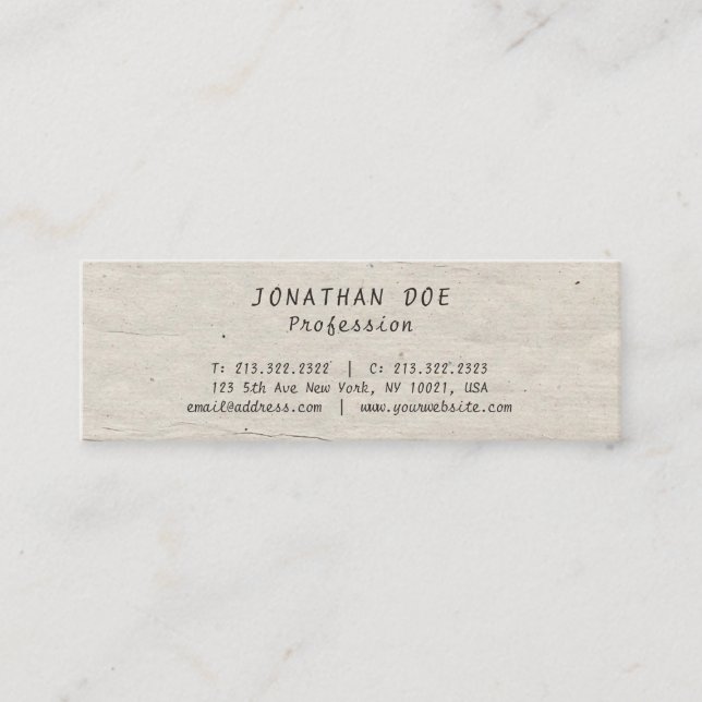 Berufliches kreatives Vintages historisches Ausseh Mini Visitenkarte (Vorderseite)