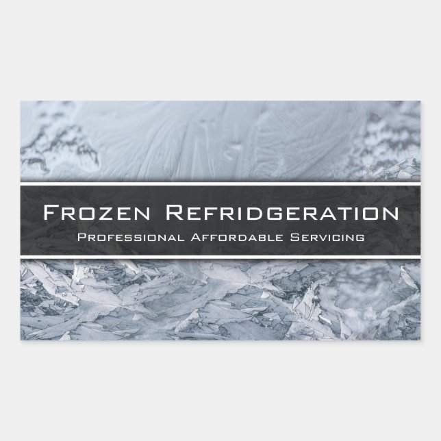 Berufliches Kühlservice - Visitenkarte Rechteckiger Aufkleber (Vorderseite)