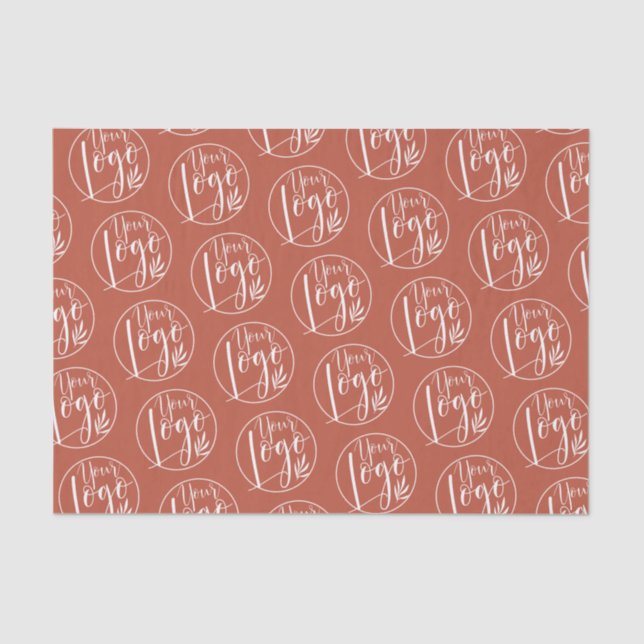 Berufliches Logo-Brandmuster Terrakotta Seidenpapier (Vorderseite)