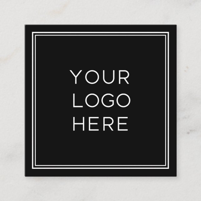 Berufliches Logo| Einfach und Minimalistisch Quadratische Visitenkarte (Vorderseite)