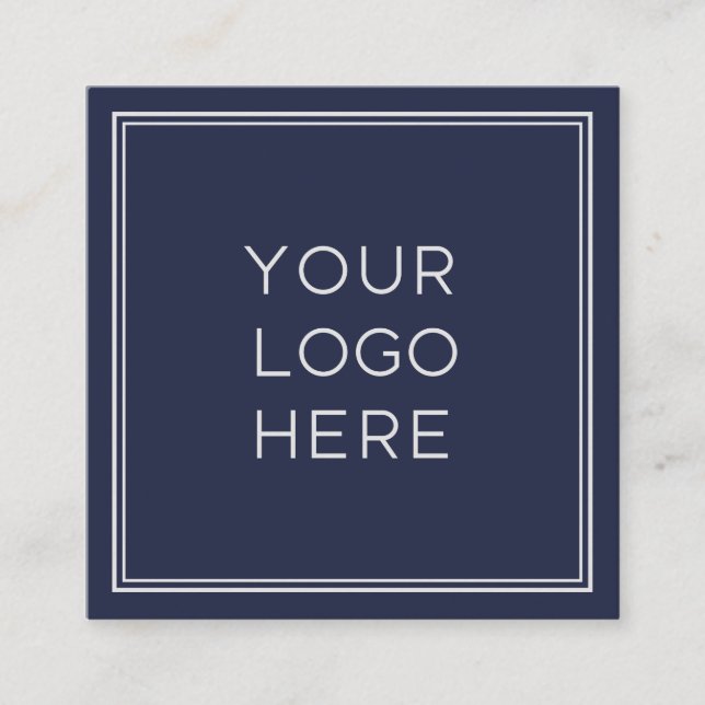 Berufliches Logo| Einfach und Minimalistisch Quadratische Visitenkarte (Vorderseite)