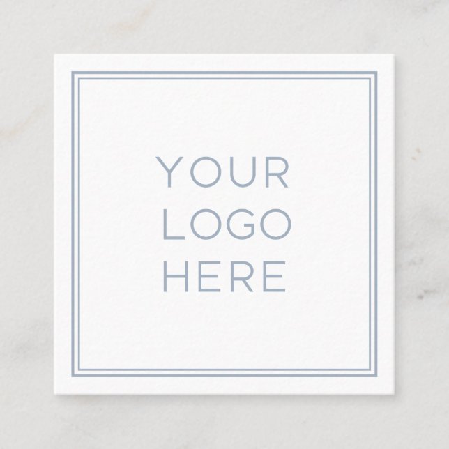 Berufliches Logo| Einfach und Minimalistisch Quadratische Visitenkarte (Vorderseite)