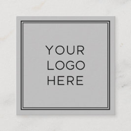 Berufliches Logo| Einfach und Minimalistisch Quadratische Visitenkarte