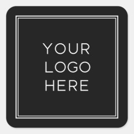 Berufliches Logo | Einfach und Minimalistisch Quadratischer Aufkleber