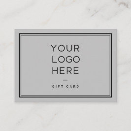 Berufliches Logo| Einfache Geschenkgutschein Rabattkarte