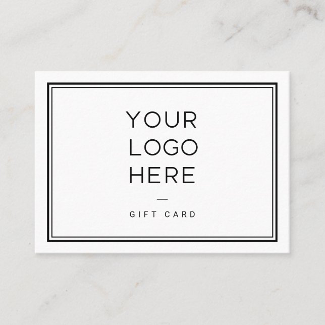 Berufliches Logo | Einfaches Geschenkzertifikat Rabattkarte (Vorderseite)
