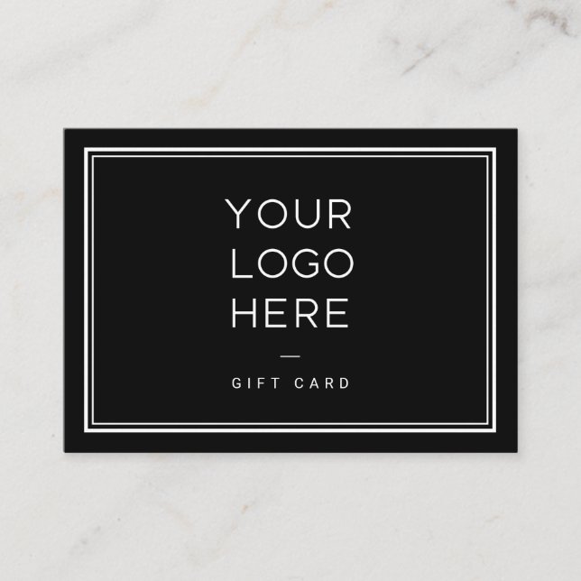 Berufliches Logo | Einfaches Geschenkzertifikat Rabattkarte (Vorderseite)
