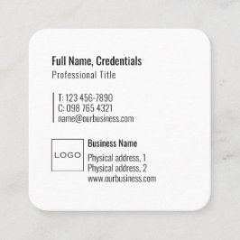 Berufliches Logo Eleganter moderner QR-Code Quadratische Visitenkarte