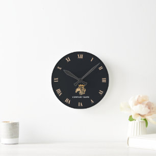 Berufliches Logo für  Eleganlionen Runde Wanduhr